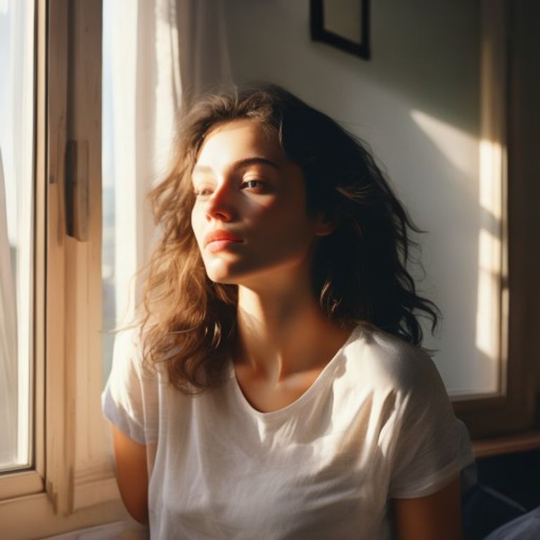 Müde Frau am Morgen – Schilddrüse und Hormone